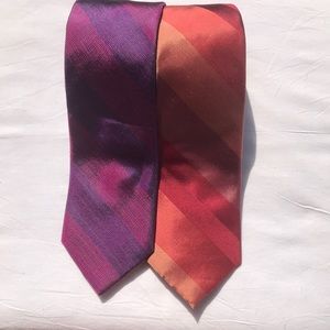 2 Calvin Klein strip  neckties
